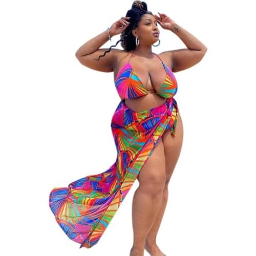 XL-5XL Wholesale Plus Size Clothing Tie Dye Two Piece Outfits Women Skirts Sets Bra Top And Sexy Dress Holiday Party Wear