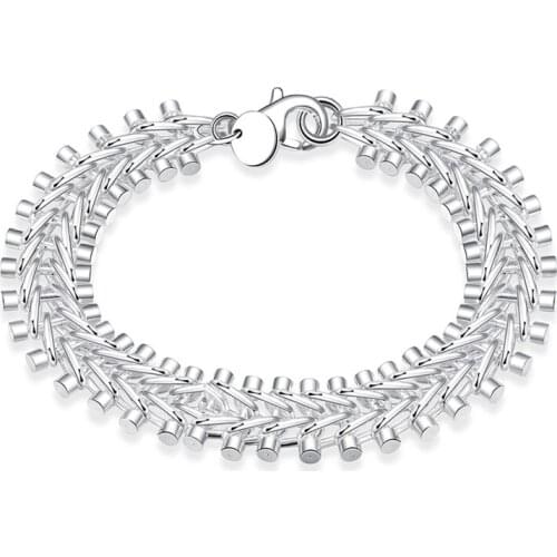 BABYLLNT 925 Silver Cylinder Chain Bracelet For Woman Charm Elegant Wedding Engagement Fashion Party Jewelry Gift