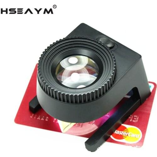 15X Zinc Alloy ruler Scale with LED Cloth magnifier Magnifying Glass Loupe