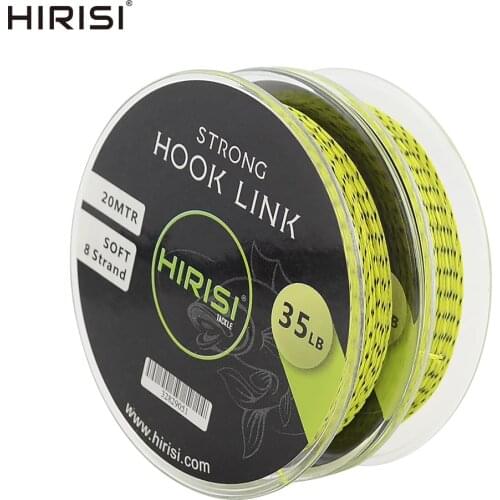 2piece 20m Carp Fishing Line 8 strand Braided Hook Link Three Size Coarse Carp Fishing Tackle