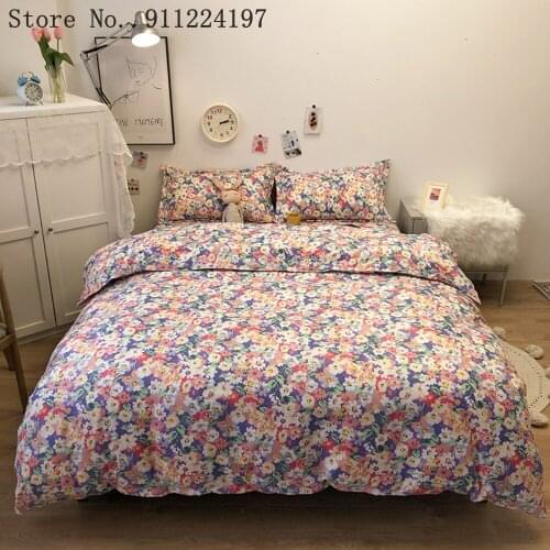 2021 Hot Style Bedding Set 3d Digital Flowers Printing 2/3pcs Duvet Cover Set Single Twin Double Full Queen King Bedroom Decor