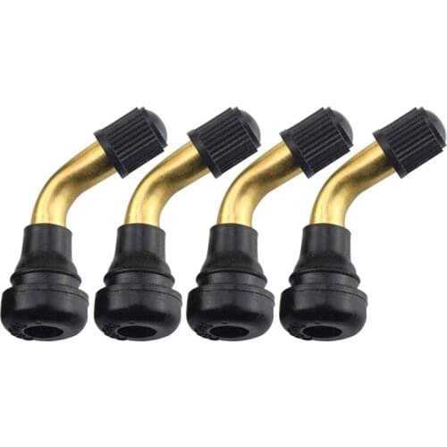4Pcs Tyre Valves Stem Right Angle Snap-in Rubber 90 Degree Brass for Electric Scooter and Xiaomi M365 Electric Scooter
