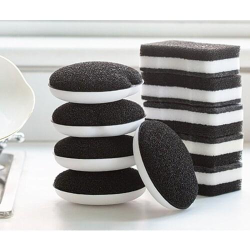5/10Pcs Kitchen Dishwashing Magic Sponge Double-Sided Cleaning Spongescrub Sponges for Dishes Kitchen Accessories
