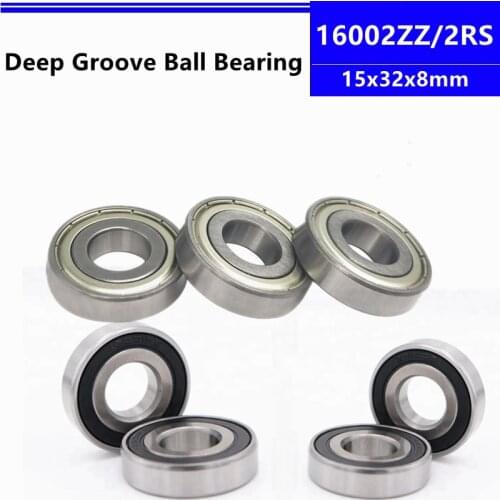 50pcs 16002ZZ 16002-2RS 16002 -2Z 15*32*8 mm shielded thin wall deep groove ball bearing 15x32x8 mm