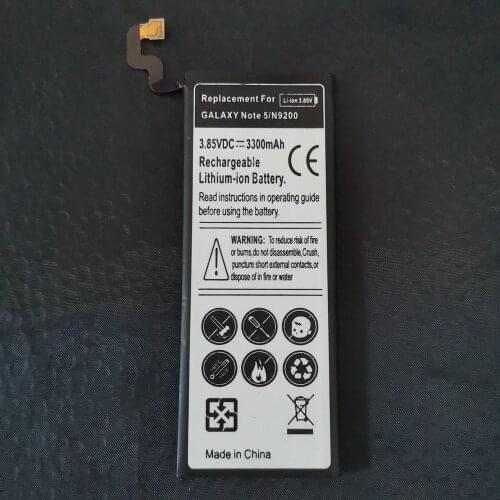 Battery For Note 5 EB-BN920ABE 3000mAh Battery For Samsung Galaxy Note 5 N9200 N920T N920C N920P Note5 SM-N9208 Mobile Phone