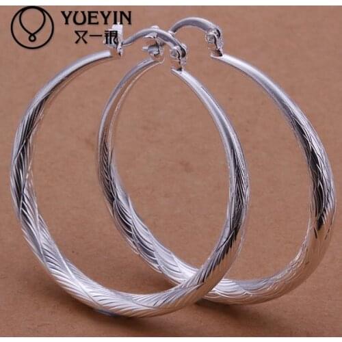 Accessories silver plated jewelry Females earrings Fashion Earhook Accessories Trendy Ornaments Big Hoop earrings Cheap