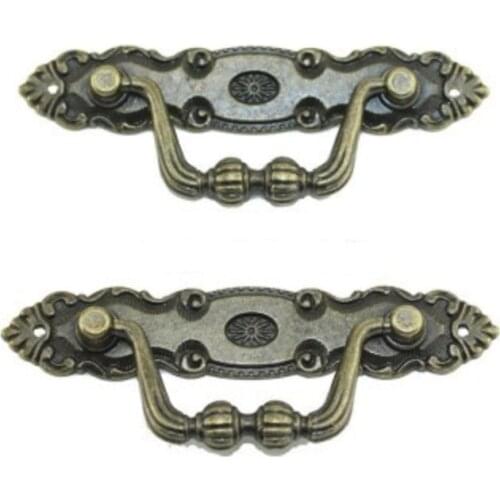 Antique Cabinet Drawer Handle Bronze Door Handle Chest Dresser Vintage Pull Knob