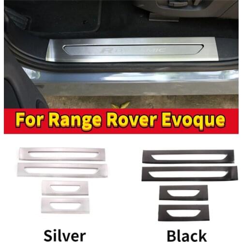 Car Accessories For Range Rover Evoque L551 2019-2020 304 Stainless Inside Door Sill Scuff Threshold Protector Plate Cover Trim