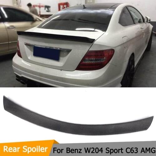 Carbon Fiber Car Rear Trunk Spoiler Lip for Mercedes-Benz C-Class W204 C180 C200 C250 C300 C63 AMG Coupe 2008-2014 Rear Spoiler