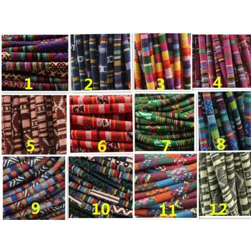 Free Ship 200meters 6mm Round Fabric Cotton Cord Aztec Ethnic Cord