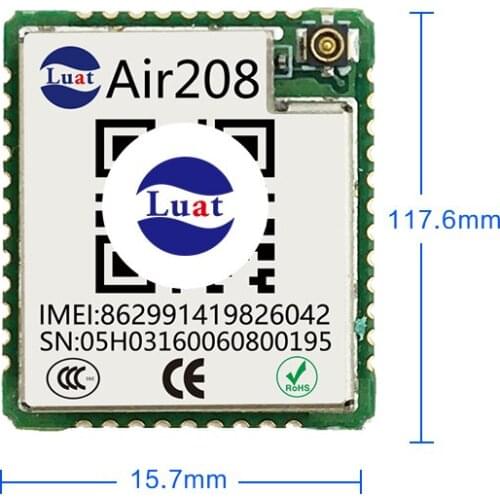 JINYUSHI for Luat Air208 Quad-band GSM / GPRS Communication Module AT Command compatible with SIM800C