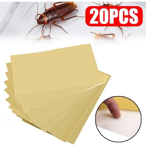 20pcs/set Home Cockroach Glue Trap Strong Adhesive Glue Bugs Sticky Board for Home Office Restaurant Sticky Board