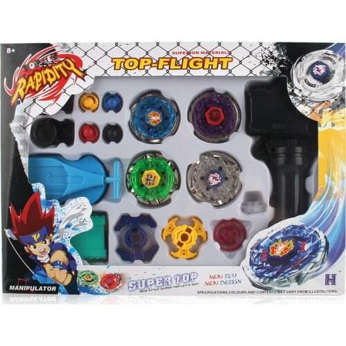 Beyblades burst Metal Fusion Toys with Dual Launchers Hand bayblade Toy Set Bey blade Classic toy childrens gift