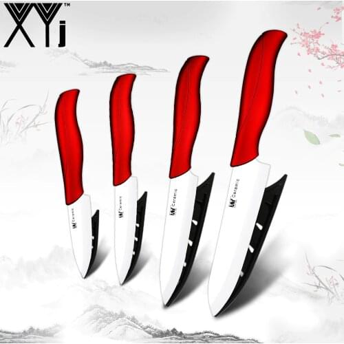 XYj Kitchen Knives House Wife gift Cooking Set Zirconia Ceramic Knife 3" 4" 5" 6" Pattern Blade Paring Fruit Vege Cooking Knife