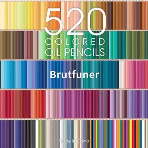 Brutfuner 520 Colors Professional Oily Color Pencils Set Sketch Coloured Colored Pencil For Drawing Coloring School Art Supplies