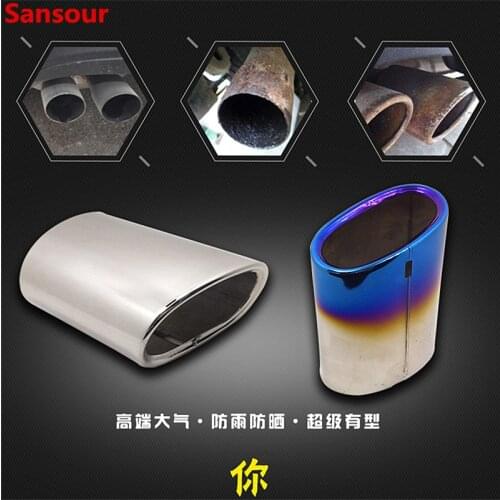 For BMW 318 X3 E83 F25 Car Exhaust Muffler Tip Stainless Steel Pipe Chrome Trim Modified Car Rear Tail Throat Liner Accessories