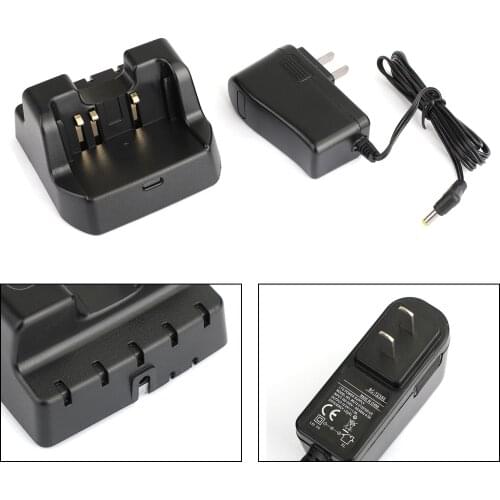 Artudatech US plug Split Desktop Charger for Yaesu Vertex VX 110 120 150 160 170 180 210 FT 270 270R