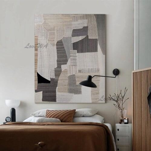 New Colors Block Abstract Gray Design Oil Painting Pure Hand Painted Paintings Picture High Quality Wall Showpieces Art