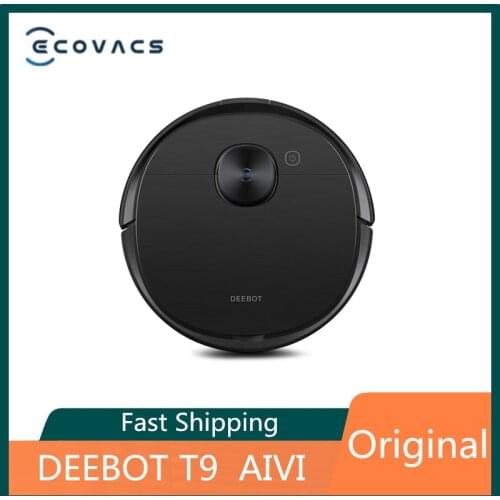 Original ECOVACS DEEBOT T9 AIVI Robot Vacuum Cleaner Fully Automatic Sweeping OZMO Pro Vibration Mop 0 Collision