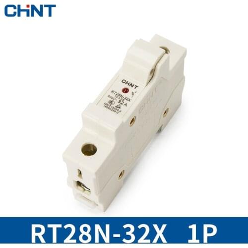 CHINT Cylinder Form Fuse Base RT28N-32X 1P Guide Type Bring Indicator Light Match RT18-32