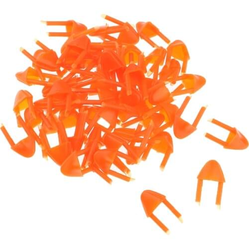 Bag of 100 Pieces Plastic Safety Eyes Nose, For Bear Doll Stuffed Animal DIY Craft 12mm, Orange