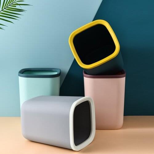 10L Plastic Trash Can Wastebasket Garbage Container Bin for Bathroom Kitchen Home Office Trash Bin Storage Box Bag Holder