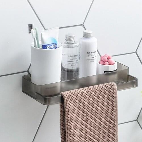 Punch-Free Bathroom Shelves Toothbrush Cup Storage Rack Toilet Bathroom Storage Towel Rack Used For Bathroom Balcony And Kitchen