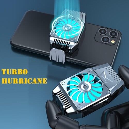 2021 Portable Mini Mobile Phone Cooling Fan USB Radiator Turbo Hurricane Game Cooler Cell Heat Sink For IPhone/Samsung/Xiaomi