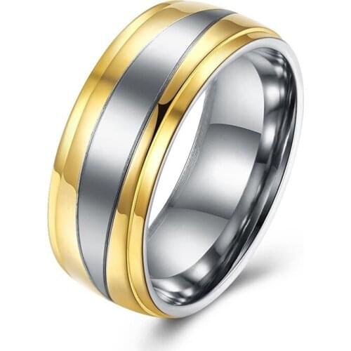 Simple Ring Fashion Stainless Stainless Men Ring Anniversary Wedding Band Charm Male Jewelry Gift