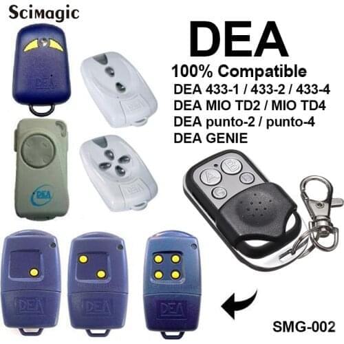 433.92MHz garage door remote control for DEA MIO TD2 / MIO TD4 / punto-2 door remote command remote copy transmitter keychain
