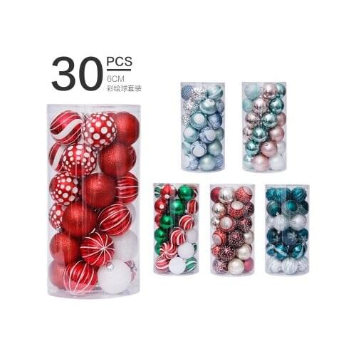Christmas decorations 6cm/30pcs special-shaped painted Christmas ball set Christmas tree pendant, multi-color optional