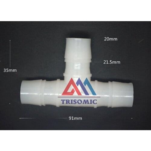 20mm T tpye equant Connector Equal Tube Joiner Material PE Plastic Fitting Fish Tank Airline Aquarium