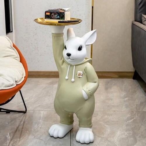 Home Decor Statue Living Room Decoration Rabbit Floor Living Rooms TV Cabinet Sofa Nexts To Welcome Tray Interior Figurine Goods