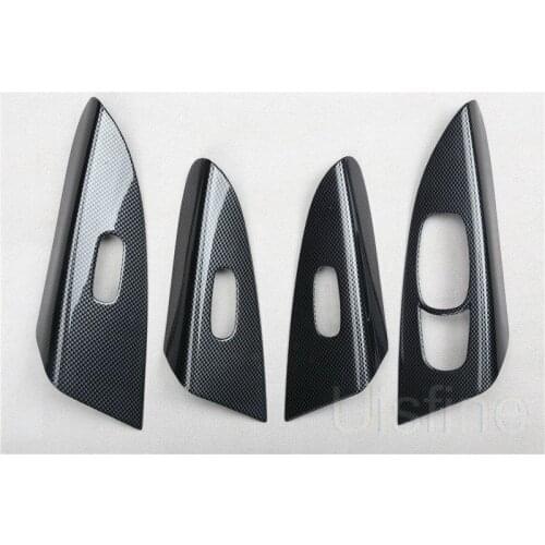 Glass switch sequins stickers door armrest lifting switch panel car door armrest decorative frame For Nissan Sentra 2014-2019