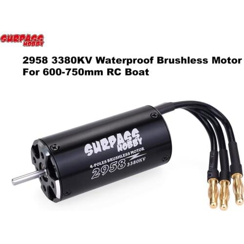 SURPASS HOBBY 2958 3380KV 4480KV 4 Poles Brushless Waterproof Motor for HT-38278 750mm RC Boat