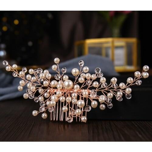 Wedding Accessories Bridal Headwear Shiny Crystal Hair Comb Elegant Banquet for Women
