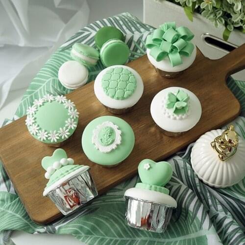 Light green simulation cake cupcake model wedding dessert table simulation cup cake