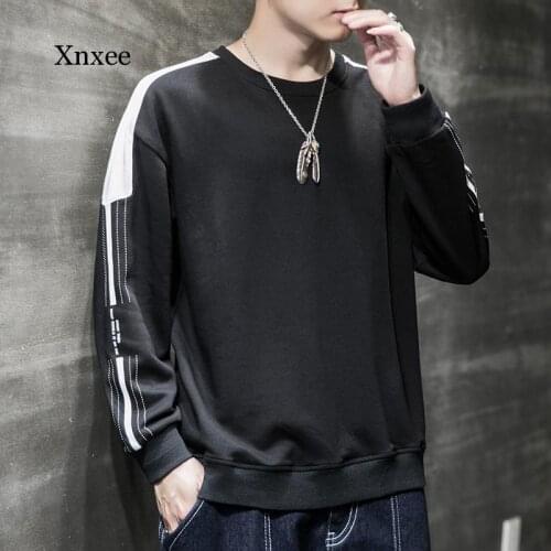 Spring Autumn Sweaters Japanese New Mens Round Neck Long Sleeve Casual Sweater Trend Loose Daily Top Mens Hoodie Clothing