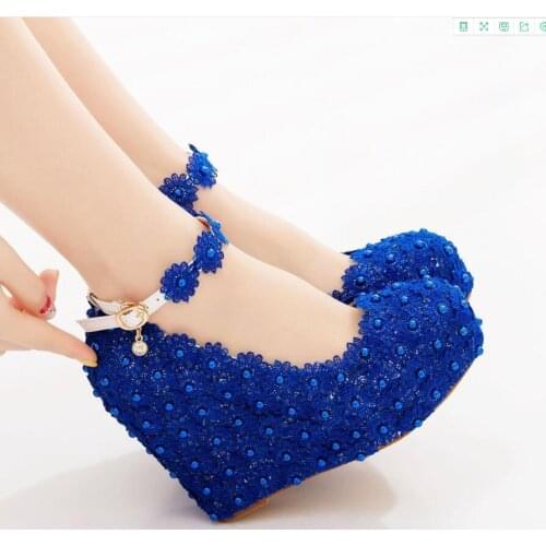 Sexy Shoes New Women Pumps Lace wedding shoes wedge sandals High Heels Shoes Fashion Office Shoes Party Shoes Female Women Heels