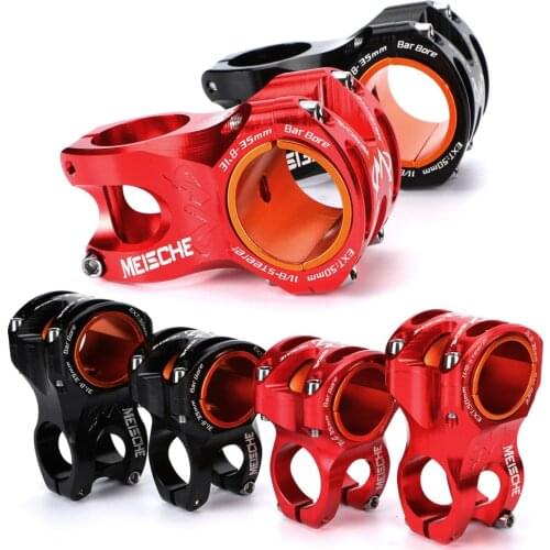 Folding Bike Stem Mountain Bike Handlebar Aluminum Alloy CNC Handlebar Diameter 31.8/35mm Bicycle Stem