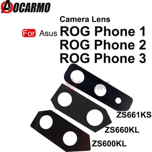 Back Camera Lens For ASUS ROG Phone II 1 2 3 ZS600KL ZS660KL ZS661KS Rear Camera Lens Glass Replacement Part