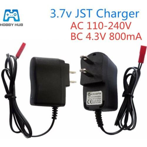 3.7V 800mA JST Plug Charger Units For 1S Lipo battery charger For MJXRC X400 X500 X800 toy RC Toys AC 110-220V DC 4.3v 800mAh