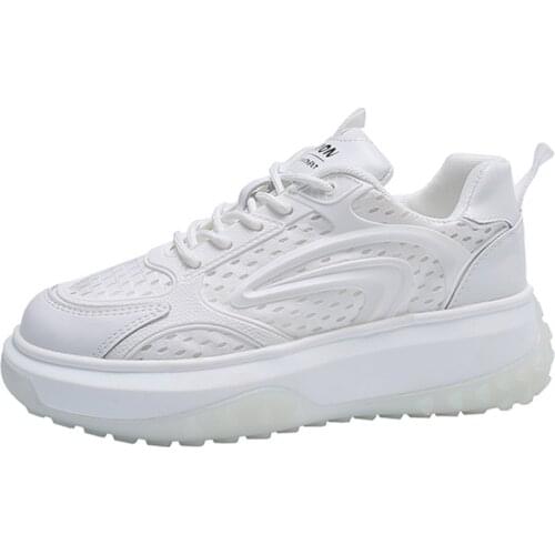 RASMEUP Running Shoes Womens Platform Sneakers 2021 Summer Mesh Breathable Women Chunky Shoes Ladies Trainers Footwear