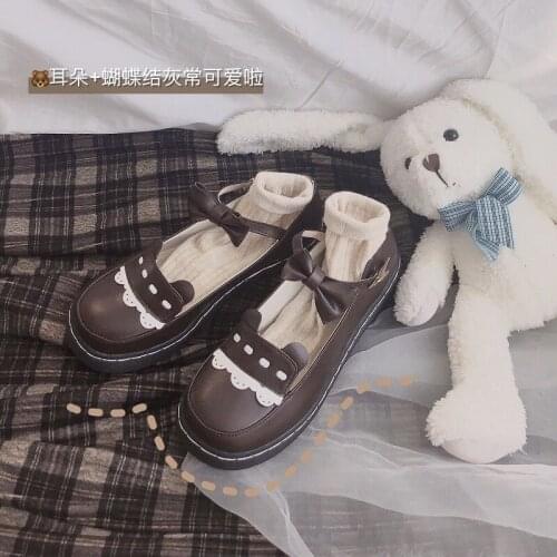 2021 New Brand Women Platform Wedges Shoes New INS Hot Cosplay Lolita Japanese Womens Pumps Kawaii Angel Bat Pumps