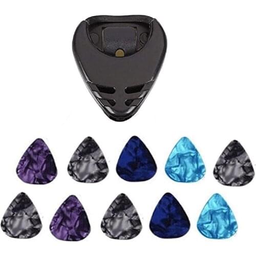 1 Set Guitar Picks & Guitar Pick Holder Easy to Paste on the Guitar Suitable For Acoustic Guitar Electric Guitar Bass Ukulele
