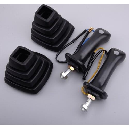 1 Pair Car Excavator Joystick Handle & Cover Black Fit for Xugong Yuchai Lovol Longgong Rev o 55/60/65/75-8/80