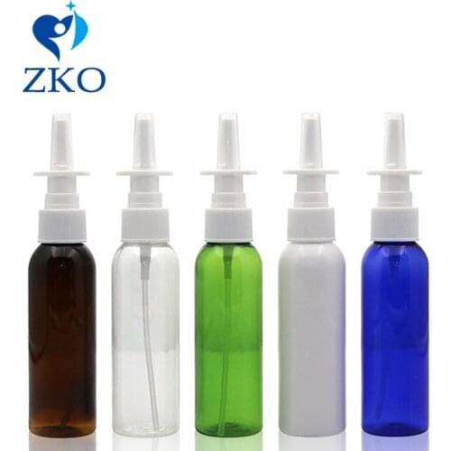 1pcs 60ml Transparent Plastic Bottle Nasal Spray Liquid Bottle Free Shipping Travel Portable Refillable Bottle Medical Spray