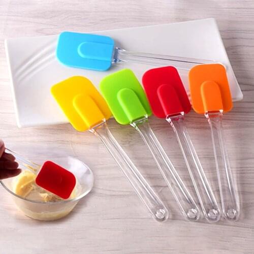 1Pcs New Popular Silicone Cake Cream Butter Spatula Scraper Stir Cake Utensil Spatula Brush Mixing Knife Cooking Pastry Tools