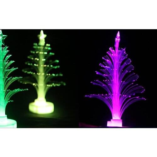 1pcs Christmas Tree Lamp Light Colorful LED Fiber Optic Nightlight Children Xmas Gift Xmas Decoration Night Light-Up Toys