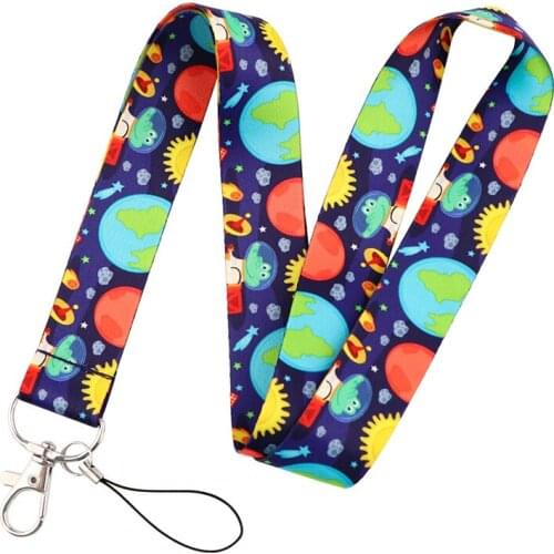30pcs Universe Cosmic planet Classical Style Lanyard For keys The 90s Phone Working Badge Holder Neck Straps Phone Hang Ropes